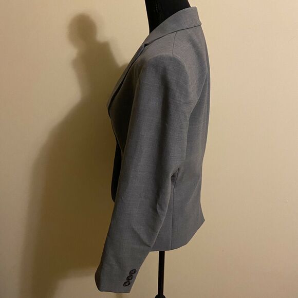 Antonio Melani Women's Gray Notch Collar Single Breasted One Button Blazer, Sz 8 - Picture 3 of 7